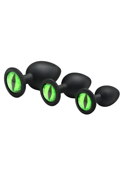 Creature Eyes Green Eye Silicone Butt Plug Set — image 2 of 7