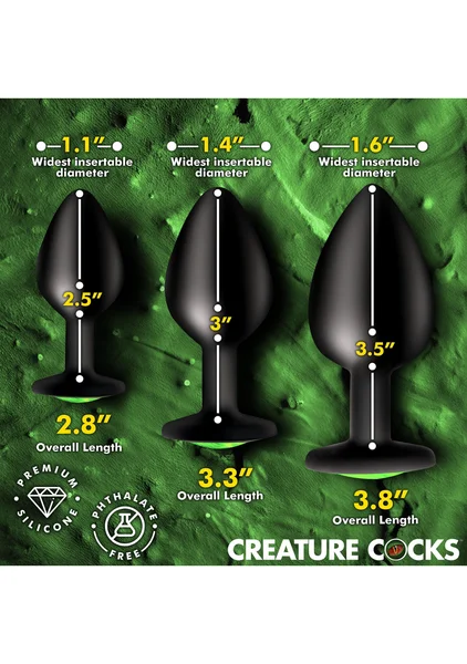 Creature Eyes Green Eye Silicone Butt Plug Set — image 6 of 7