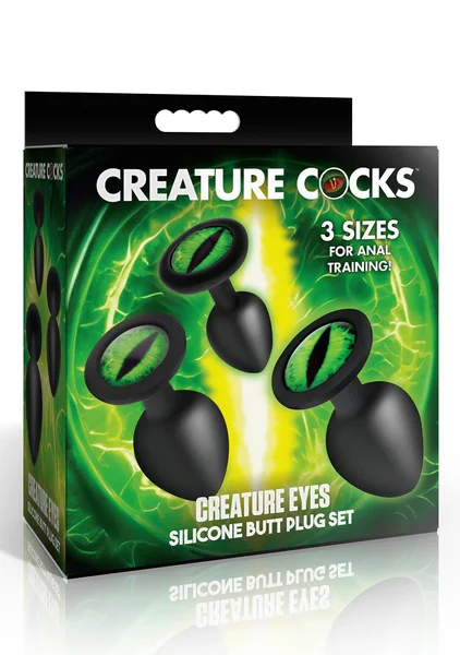 Creature Eyes Green Eye Silicone Butt Plug Set — image 7 of 7