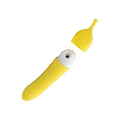 banana cream dual ended air pulse and g spot vibrator