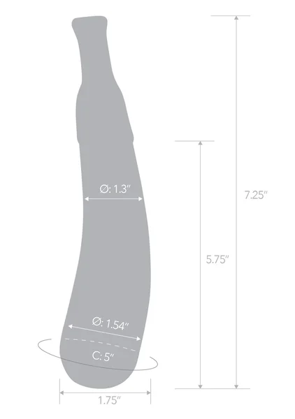 Eggplant Ecstasy 7.25" Glass Dildo — image 5 of 7