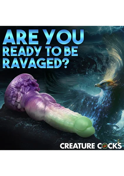 Creature Cocks - Aqua Phoenix Silicone Dildo — image 4 of 9