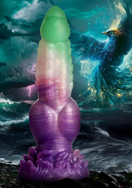 Creature Cocks - Aqua Phoenix Silicone Dildo — image 3 of 9