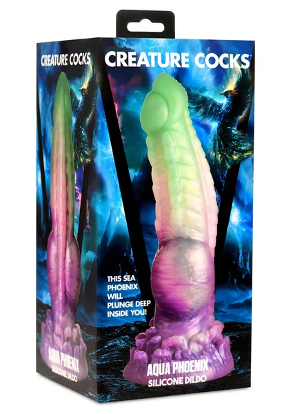 Creature Cocks - Aqua Phoenix Silicone Dildo — image 9 of 9