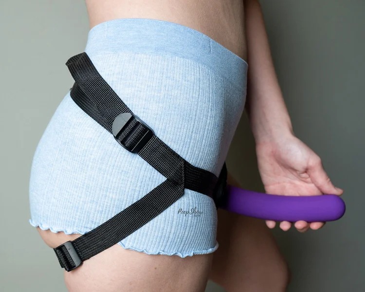 Bend Down 7" Strap-On Dildo & Harness Kit — image 10 of 14