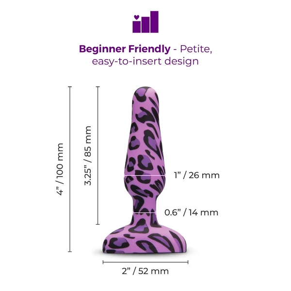 Leopard Novice Plug Vibrating Anal Toy for Beginners — image 3 of 14