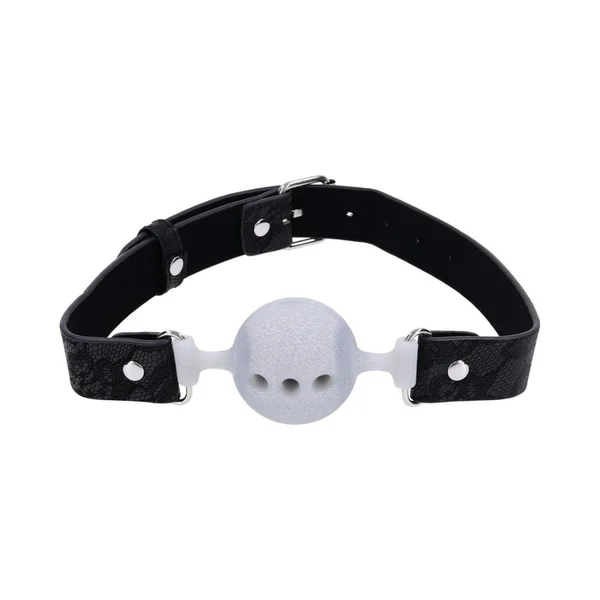 Lace & Glitter Silicone Breathable Ball Gag — image 4 of 14
