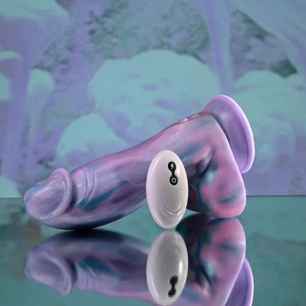 Evolved Mythical - Huge Girth Vibrating Silicone Dildo with Remote — image 12 of 16
