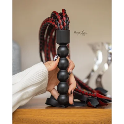 saffron braided flogger with crop tips
