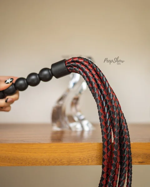 Saffron Braided Flogger with Crop Tips — image 2 of 10