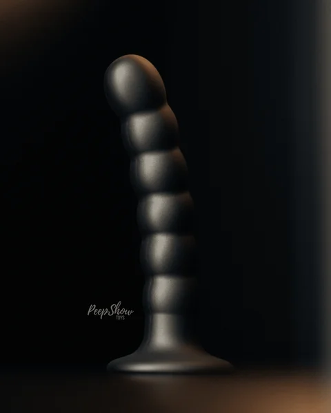 5-Inch Beaded Silicone Dildo - Slim — image 6 of 12