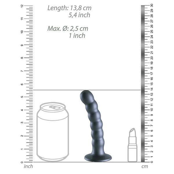 5-Inch Beaded Silicone Dildo - Slim — image 5 of 12