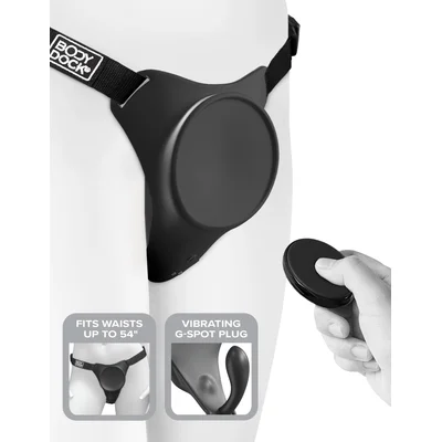 body dock g spot pro vibrating vagina plug strap on harness