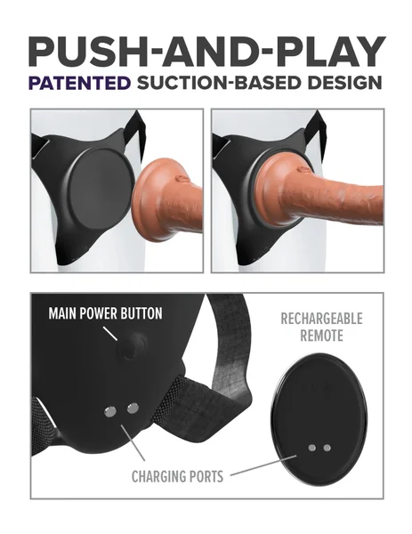 Body Dock G-Spot Pro vibrating vagina plug strap-on harness — image 4 of 10