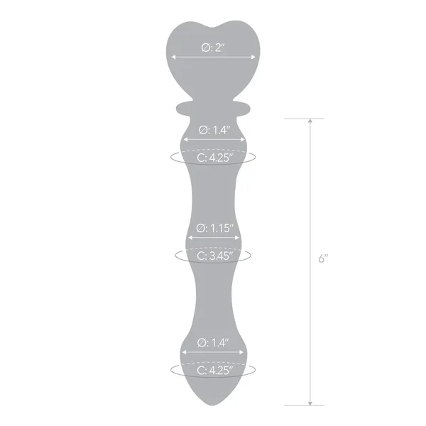 8" Sweetheart Glass Dildo — image 5 of 14