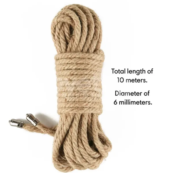 10M Rebellion Reign Hemp Bondage Rope: Hemp — image 5 of 7