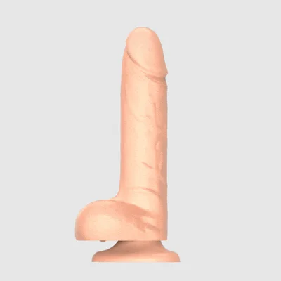 realistic rotating and vibrating remote controlled dildo vanilla
