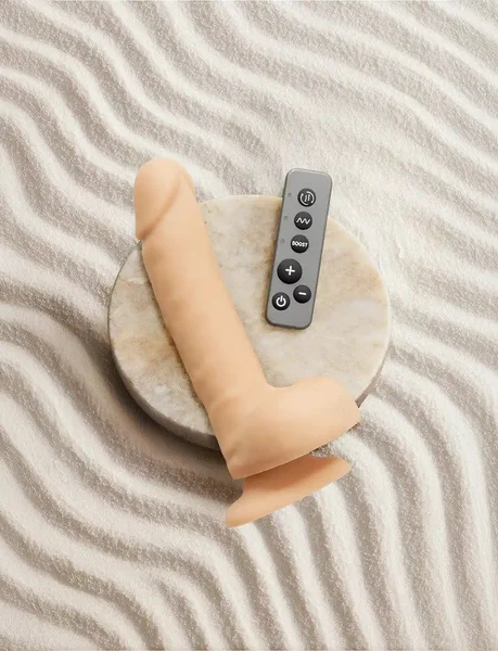 Realistic Rotating and Vibrating Remote-Controlled Dildo: Vanilla — image 4 of 6