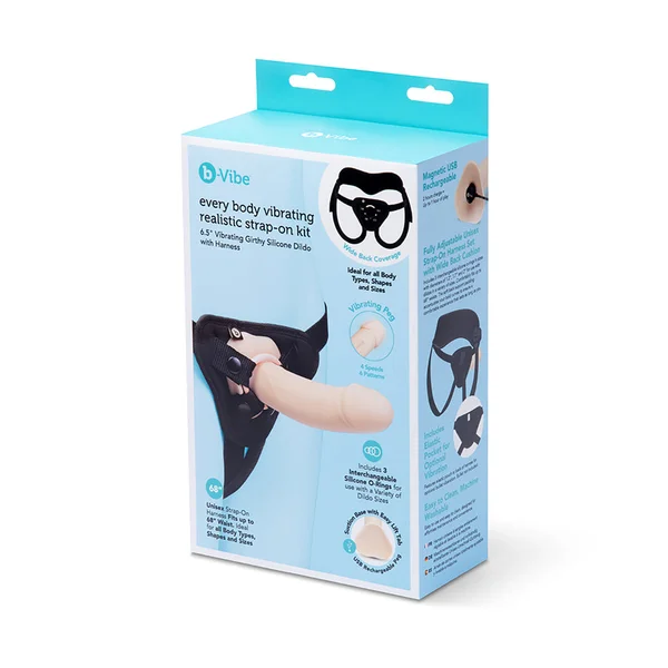 B-Vibe Every Body Vibrating Realistic Strap-On Kit — image 7 of 7