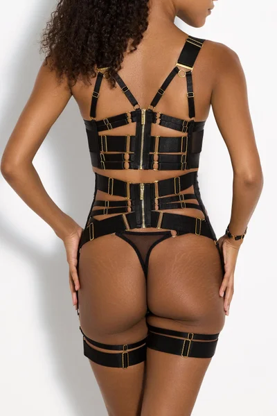 Signature Wide Strap Garters (pair): Black — image 7 of 9