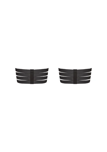 Signature Webbed Garters (Pair): Black — image 2 of 2