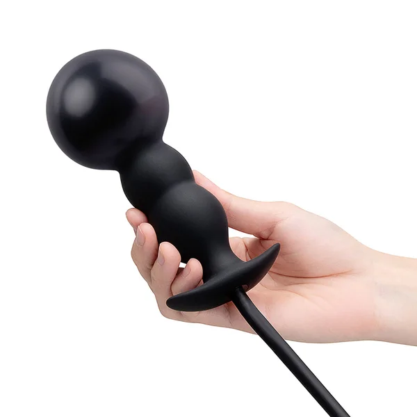 b-Vibe Beaded Inflatable Anal Plug with Hand Pump — image 4 of 8