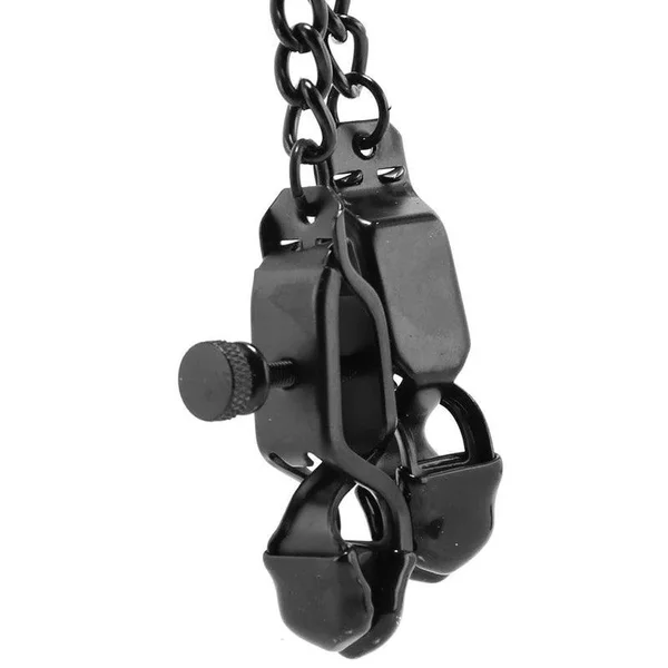 Open Press Clamp with Black Link Chain — image 2 of 3