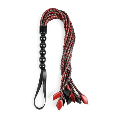 saffron braided flogger vegan leather