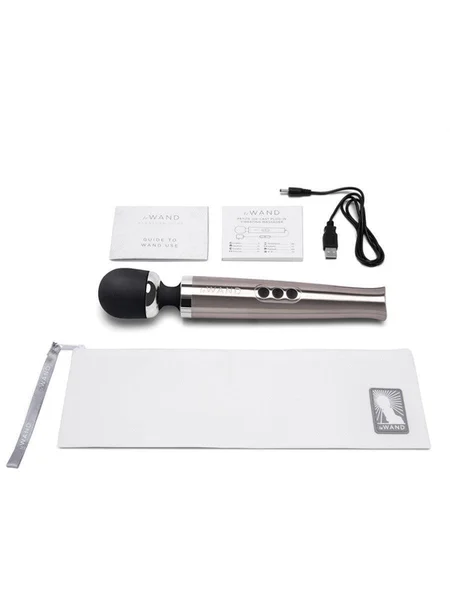 Die Cast Rechargeable Massager: Silver — image 5 of 7