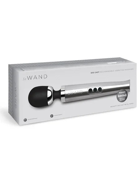 Die Cast Rechargeable Massager: Silver — image 7 of 7