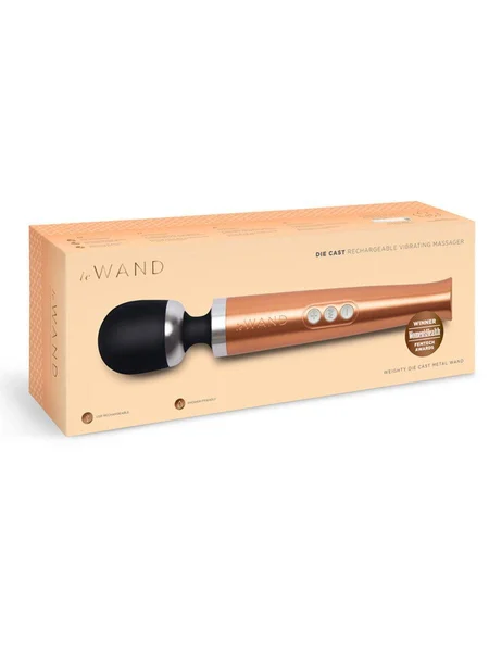 Die Cast Rechargeable Massager: Rose Gold — image 6 of 6