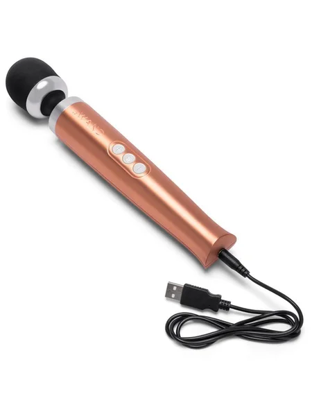 Die Cast Rechargeable Massager: Rose Gold — image 3 of 6