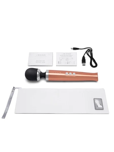 Die Cast Rechargeable Massager: Rose Gold — image 5 of 6