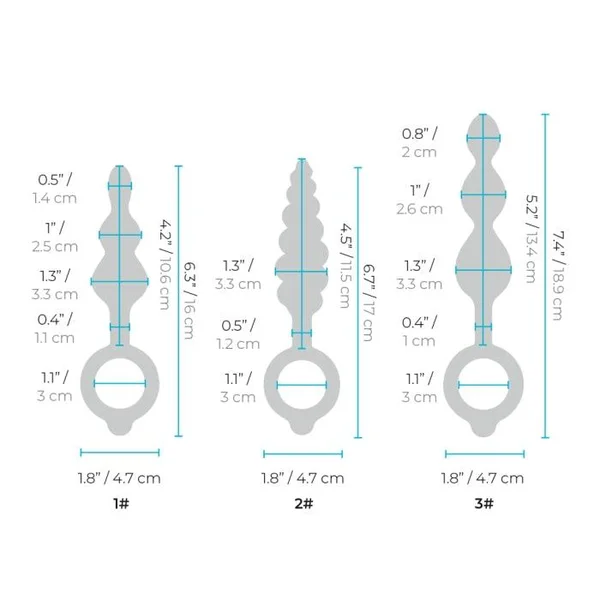 Butties Beaded Bundle 3-Piece Anal Plug Set — image 7 of 8