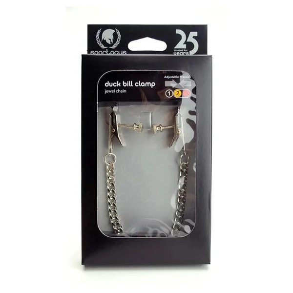Spartacus Duck Bill Adjustable Nipple Clamps with Jewel Chain — image 3 of 3