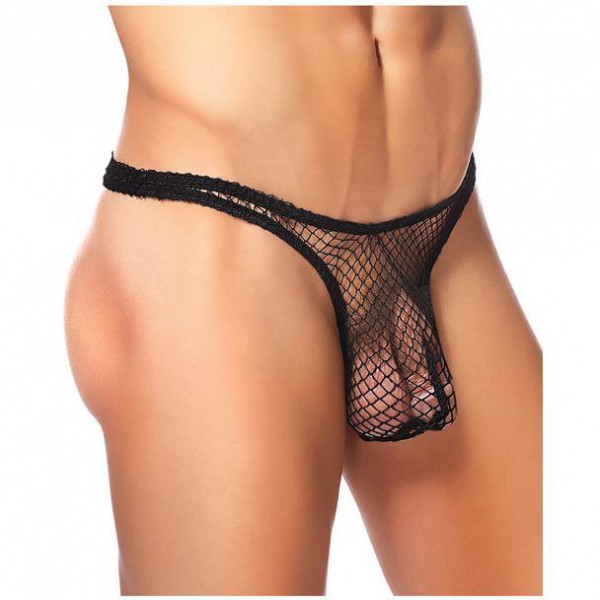 Male Power Stretch Net Pouch Thong