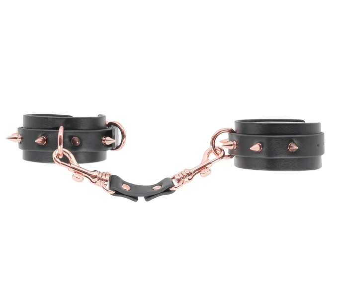 Vegan Spiked Wrist Cuffs: Rose Gold — image 2 of 2