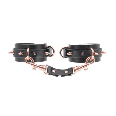 vegan spiked wrist cuffs rose gold
