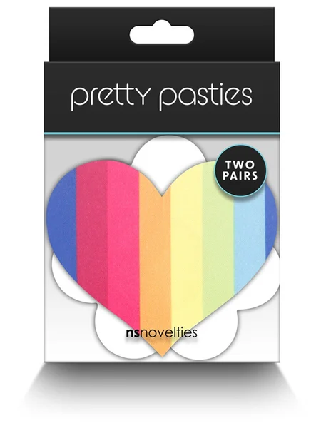 Pretty Pasties Pride Heart and Flower Rainbow: 2 Pair — image 2 of 2