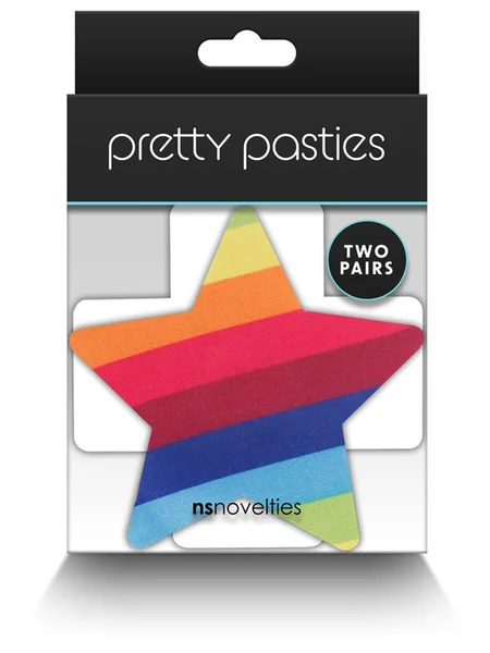 Pretty Pasties Pride Cross and Star Rainbow: 2 Pair — image 2 of 2