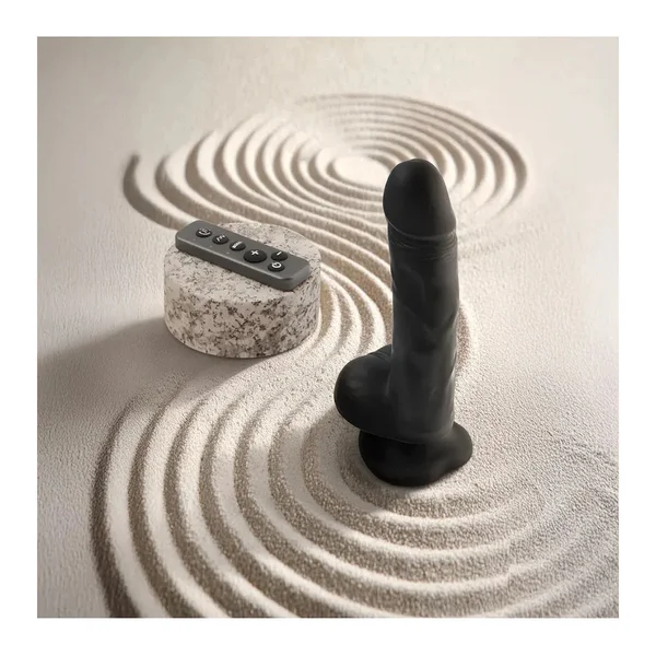 Realistic Rotating and Vibrating Remote-Controlled Dildo: Black — image 2 of 4