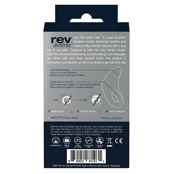 Vedo Rev Silicone Rechargeable Vibrating Couples Ring — image 5 of 5