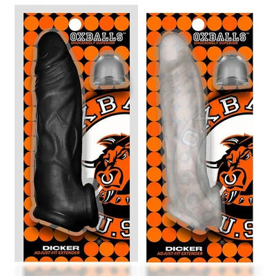 oxballs dicker slim fit 7 inch cock sheath extension sleeve