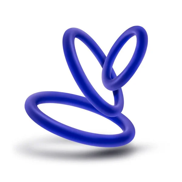 VS4 Indigo Silicone Penis Ring Set of 3 — image 4 of 5