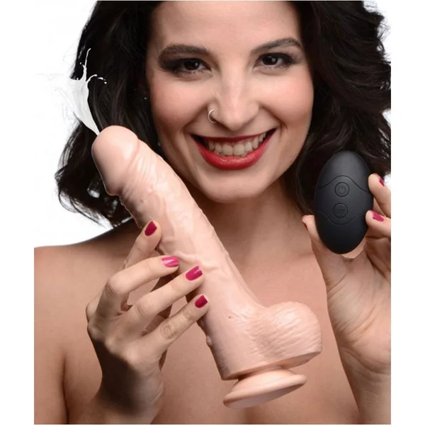 8.5 Inch Vibrating & Squirting Dildo with Remote by Loadz (3 colors) — image 3 of 11