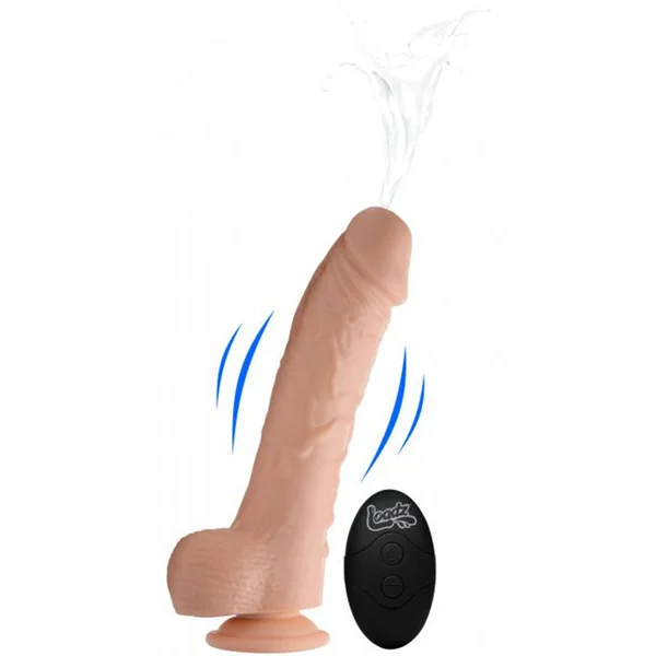 8.5 Inch Vibrating & Squirting Dildo with Remote by Loadz (3 colors) — image 8 of 11