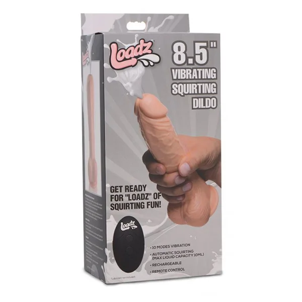8.5 Inch Vibrating & Squirting Dildo with Remote by Loadz (3 colors) — image 11 of 11