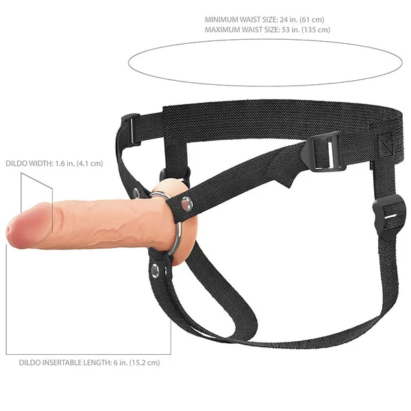 6 Inch Ultra Realistic Dual Density Silicone Hollow Strap On for Men — image 3 of 7