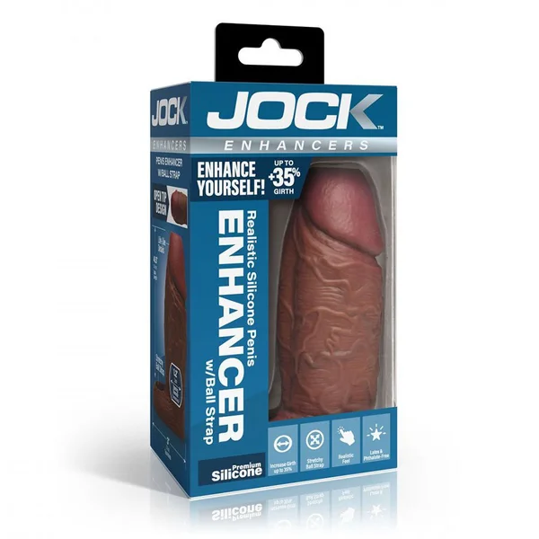 Dark Skin XL Girth Open Tip Silicone Penis Extension Sleeve — image 6 of 6