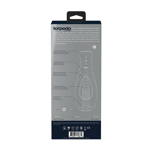 VeDO Torpedo 10 Speed Vibrating Rechargeable Stroker — image 4 of 6